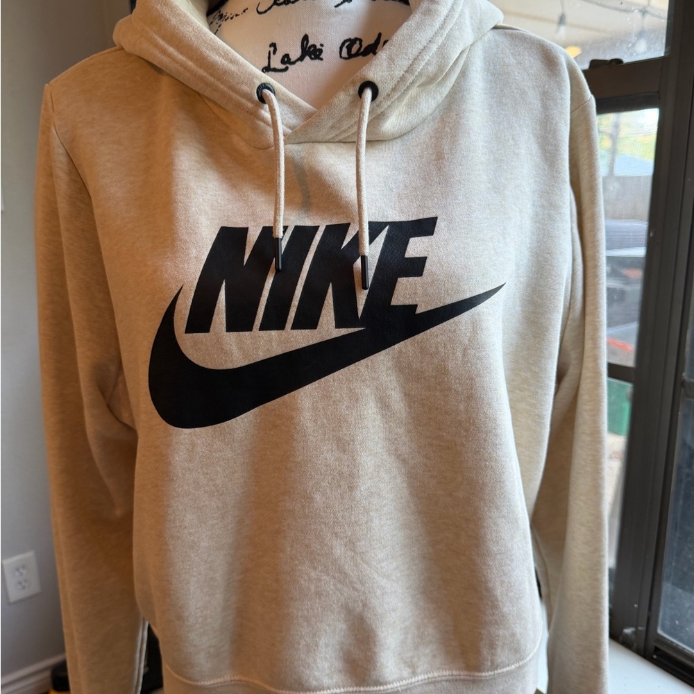 Nike Cream Cropped Hoodie